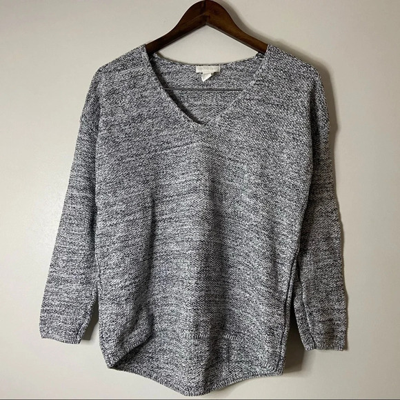Sweater Knit Pull On Top V-Neck Size Small Cotton Blend H&M Conscious Light - Picture 8 of 8